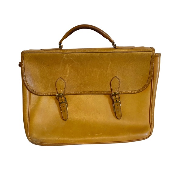 Vintage Handbags - VINTAGE - ROOTS LEATHER BRIEFCASE